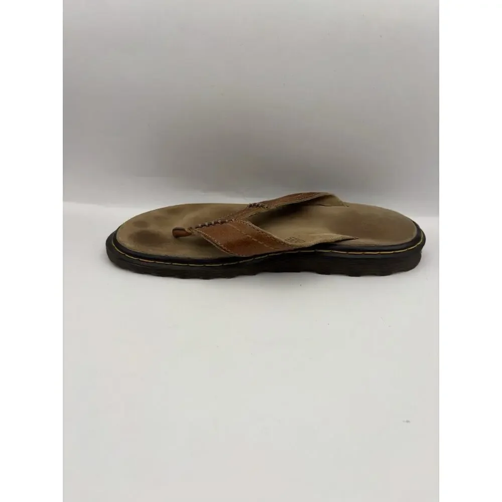 Dr Martens 8883 Brown Leather Flip Flops Men Size 8